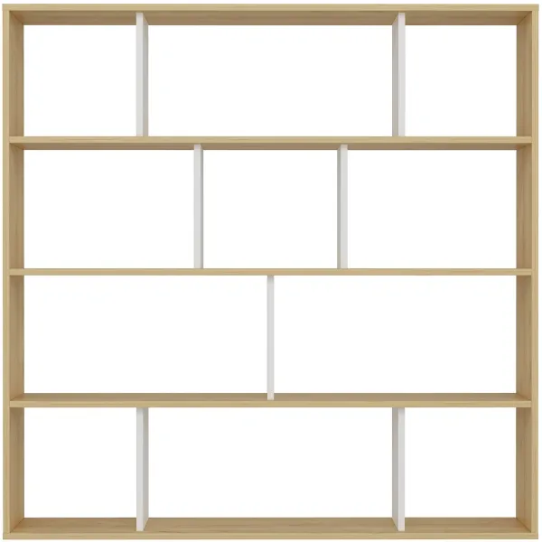 FUNZI LIVING Hodbi Bücherregal - natur und weißes Melamin