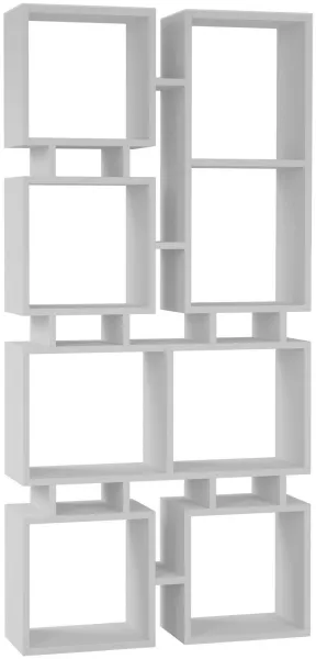 FUNZI LIVING Rail No.1 Bücherregal mit 8 Fächern - weißes Melamin