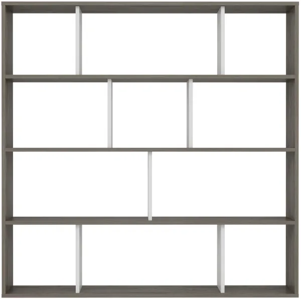 FUNZI LIVING Hodbi Bücherregal - weiß und Wenge-Melamin