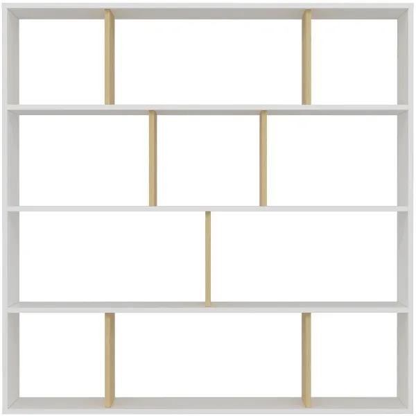 FUNZI LIVING Hodbi Bücherregal - natur und weißes Melamin