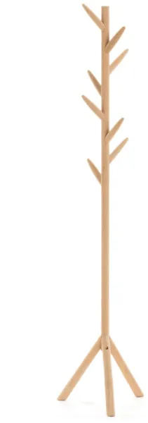LAFORMA Natane Garderobenständer - weiß gekalkte Birke (H:163)